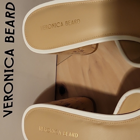 VERONICA BEARD $350 Dory Leather Crisscross Platform Sandals Sz 10 NWT - Picture 6 of 10